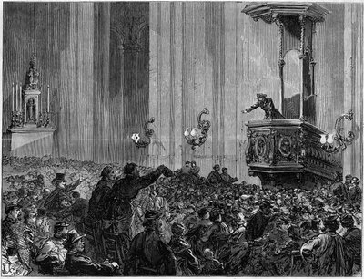 La Comune di Parigi nel 1871. Club della Chiesa di Sant