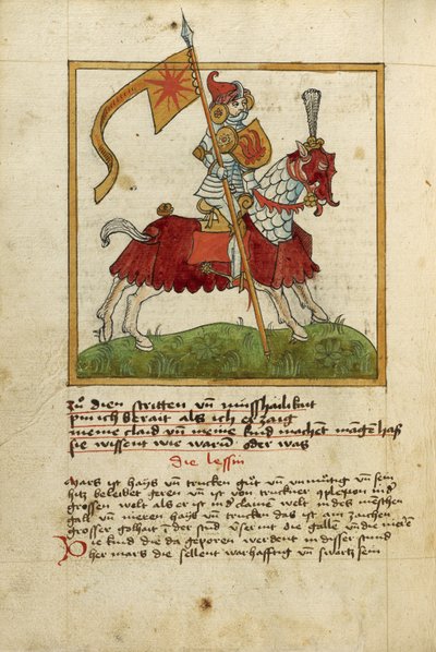 Il pianeta Marte come un cavaliere corazzato a cavallo da Unknown artist