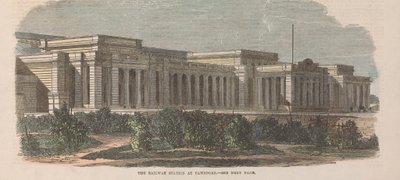 La stazione ferroviaria di Cawnpore da Unknown artist