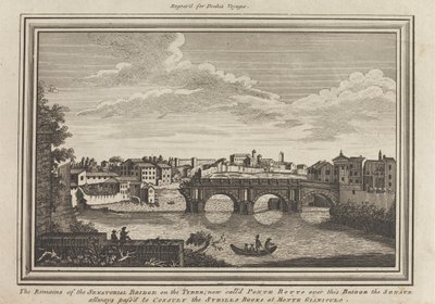 I resti del ponte senatoriale sul Tevere; ora chiamato Ponte Rotto su questo ponte il Senato passava sempre per consultare i libri delle Sibille al Monte Gianicolo da Unknown artist