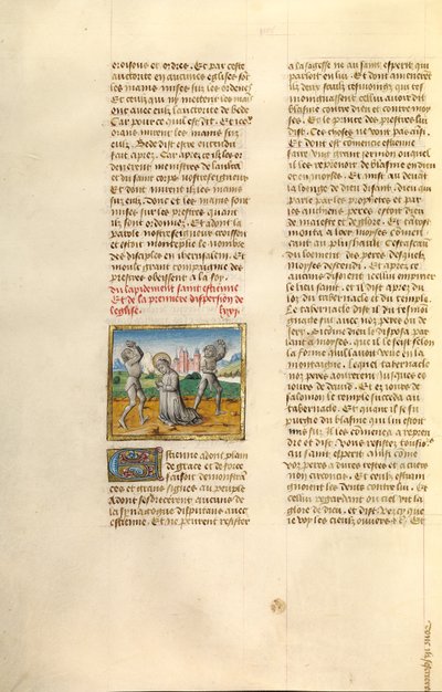 La lapidazione di Santo Stefano da Unknown artist