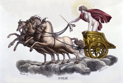 Il Sole. Incisione del XIX secolo da Unknown artist