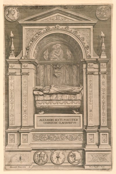 La tomba di Papa Alessandro VI da Unknown artist