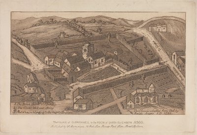 Il Villaggio di Clerkenwell durante il Regno della Regina Elisabetta, 1560 da Unknown artist