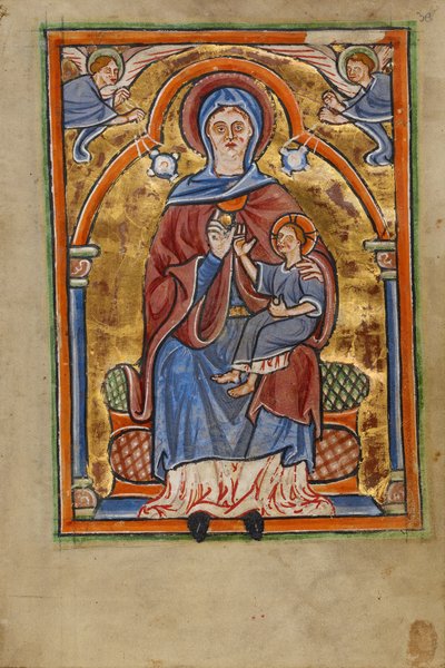 La Vergine e il Bambino in trono da Unknown artist