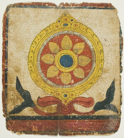 La Ruota della Legge (Dharmachakra), da un set di carte iniziatiche (Tsakali) da Unknown artist