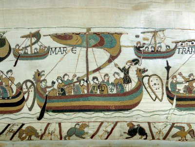 La flotta di Guglielmo I il Conquistatore (1027-1087) attraversa la Manica verso l