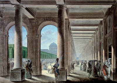 Le gallerie e i giardini del Palais Royal da Unknown artist