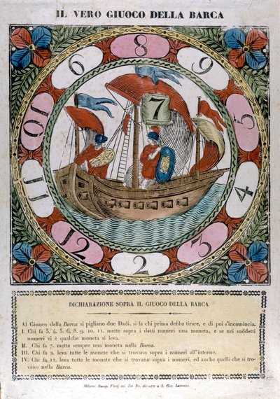 Il gioco della barca. XVIII secolo da Unknown artist