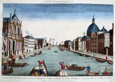 Il grande canale di Venezia. A destra: il Convento di Santa Chiara e la Chiesa dei Carmelitani Scalzi. A sinistra: Chiesa di San Simeone e San Giuda da Unknown artist