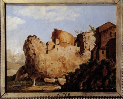 La casa di Napoleone Bonaparte e la cittadella in Corsica, composizione fantasiosa da Unknown artist