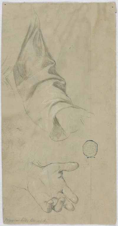 Il braccio sinistro di un monaco e la sua mano sinistra da Unknown artist