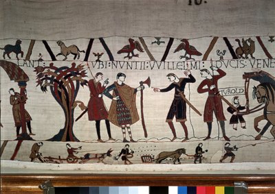 I messaggeri del Duca Guglielmo (1027 - 1087) vanno a trovare Guy de Ponthieu - Arazzo di Bayeux, noto come Ricamo della Regina Matilde da Unknown artist