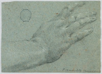 La mano destra di un uomo da Unknown artist