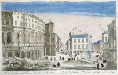 Teatro di Marcello a Roma - Veduta ottica da Unknown artist
