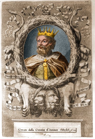 Teodorico I il Grande, re degli Ostrogoti e fondatore del regno ostrogoto in Italia da Unknown artist
