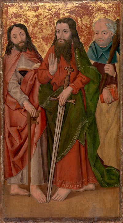 Tre apostoli, uno al centro con spada da Unknown artist