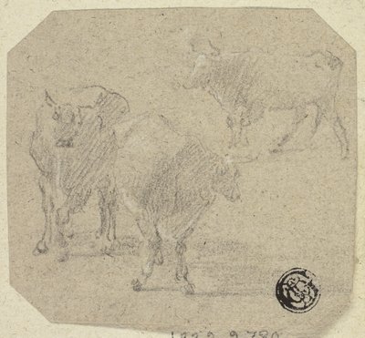 Tre mucche da Unknown artist