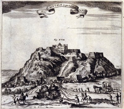 Tibet. Vista del Pothala, palazzo del Dalai Lama a Lhasa. "De China Monumenta" di Athanasius Kircher, Amsterdam 1667 da Unknown artist