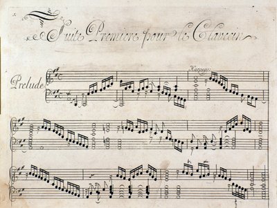 Pagina del titolo della partitura di Suite di pezzi strumentali di G F Handel da Unknown artist