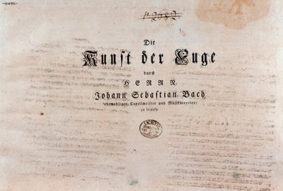 Pagina del titolo dello spartito musicale di 