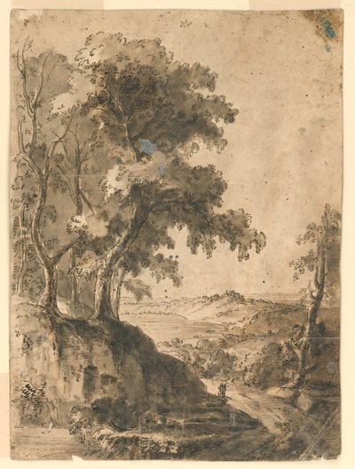 Albero nel paesaggio da Unknown artist