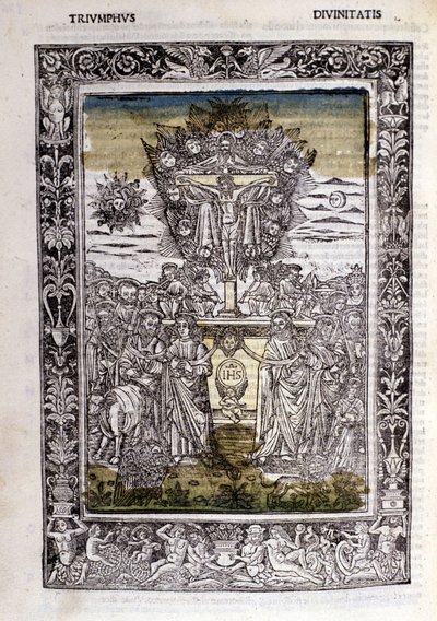 Trionfo delle divinità di Francesco Petrarca. Miniatura sd. Bibl. Trivulziana, Milano da Unknown artist