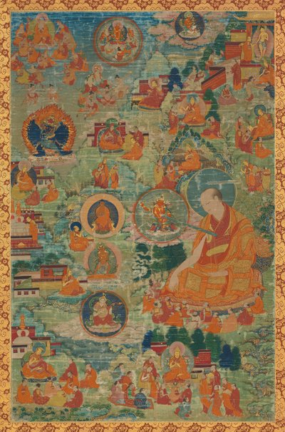 Tsong-kha-pa e scene della sua vita da Unknown artist