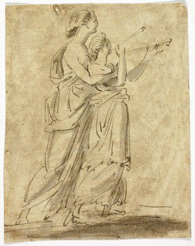 Due figure femminili classiche da Unknown artist