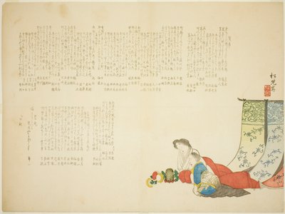 Due signore guardano una gabbia per insetti da Unknown artist