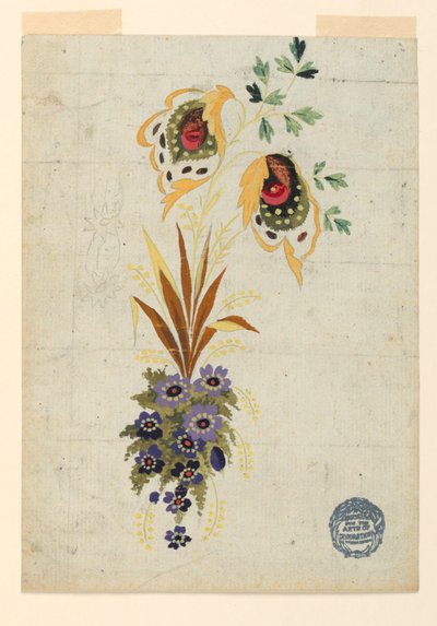 Progetto incompiuto per un panciotto da Unknown artist