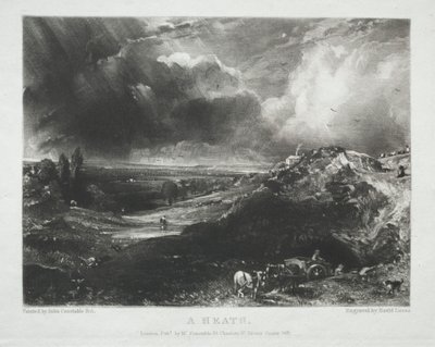 Vari soggetti di paesaggio, caratteristici del paesaggio inglese da quadri dipinti da John Constable, R.A.: Una brughiera da Unknown artist