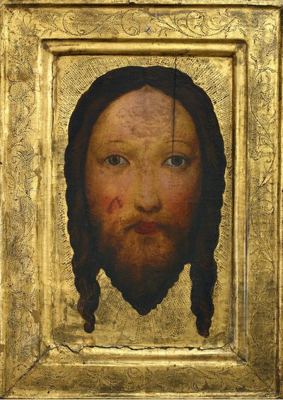 Vera Icona (o Testa di Cristo) - Anonimo. Tempera su tavola, dimensioni: 44,7x32,2, ca 1400, Muzeum Narodowe, Varsavia da Unknown artist