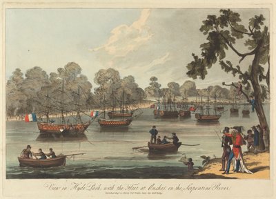 Veduta di Hyde Park, con la flotta all