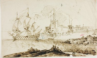 Vista del Porto della Città Fortificata da Unknown artist
