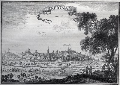 Veduta di Perpignan nel XVII secolo da Unknown artist
