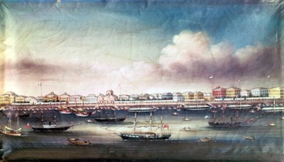 Veduta del porto di Shanghai, circa 1850. da Unknown artist