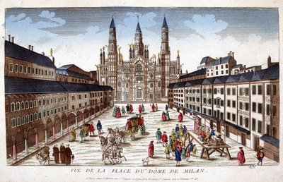 Vista di Piazza del Duomo a Milano. Inizio XVIII secolo da Unknown artist