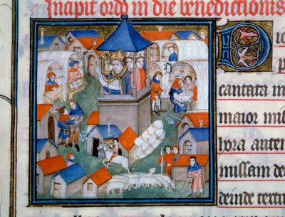 Veduta della fiera di Lendit, raduno popolare e passeggiata nella città di Saint Denis da Unknown artist