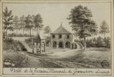 Veduta della sorgente minerale a Geronstere da Unknown artist
