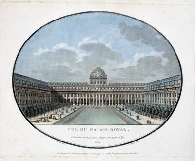 Vista del Palazzo Reale (cortile interno) - incisione da Unknown artist