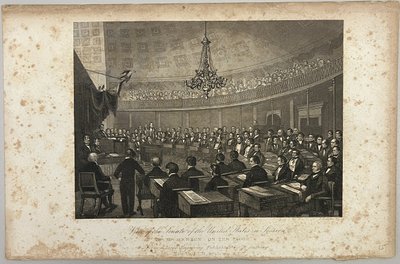 Veduta del Senato degli Stati Uniti in sessione da Unknown artist