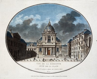 Veduta della Sorbona, dal lato della piazza - incisione da Unknown artist