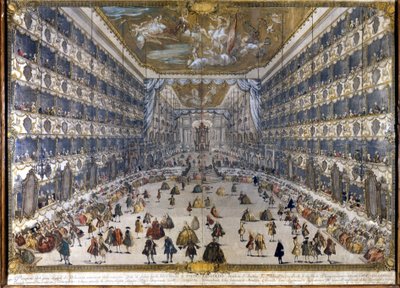 Veduta del teatro ducale di Milano il 28/5/1747 in occasione della festa per la nascita dell