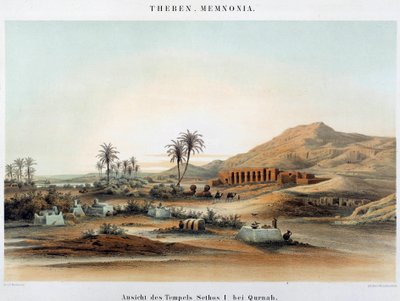 Veduta del tempio funerario di Seti I da Unknown artist
