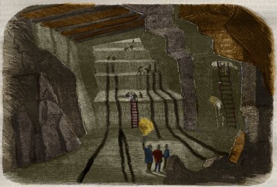 Vista delle miniere di ferro di Stahlberg in Alsazia. da Unknown artist