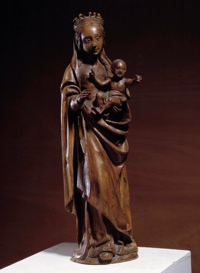 Vergine e Bambino, scultura in legno del XIV secolo. Realizzata nel nord della Francia. Musee Vivenel, Compiegne da Unknown artist