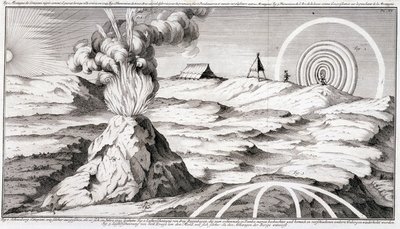 Vulcano sul monte Cotopaxi - in "Viaggio storico del Sud America fatto per ordine del re di Spagna da Don George Juan e Don Antoine de Ulloa", T.1, presso C.A. Jombert, Librairie du Roi, Parigi da Unknown artist