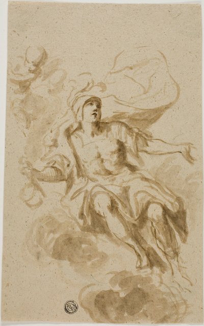 Guerriero seduto sulle nuvole da Unknown artist