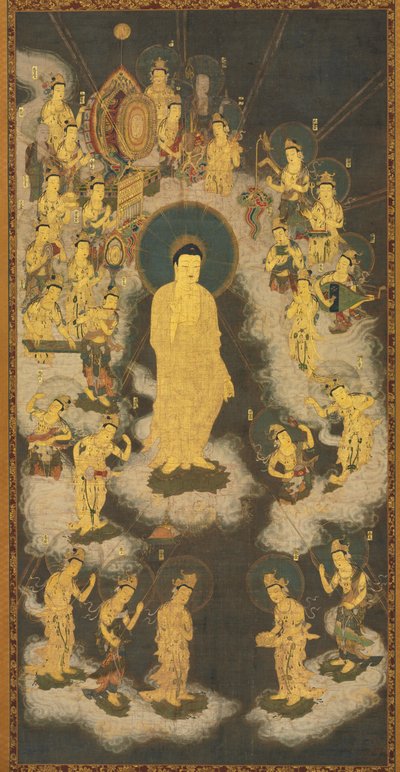 Discesa accogliente di Amida (Amida Raigō) da Unknown artist